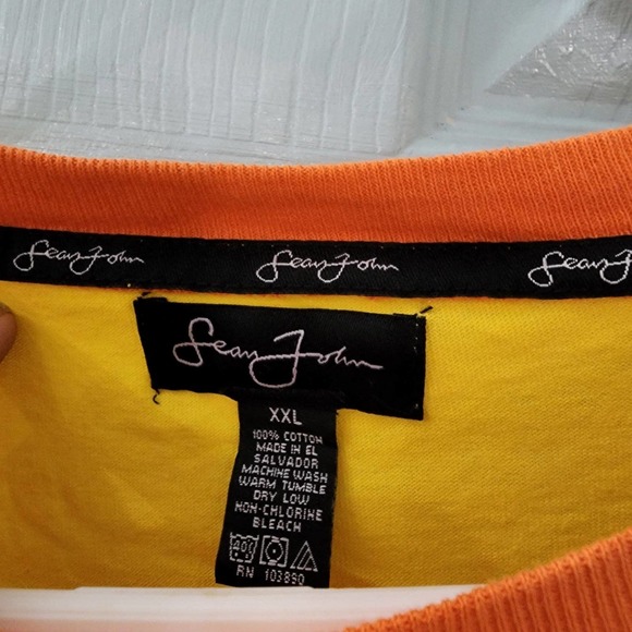 Tank Top Sean John color block orange yellow 2xl shirt - Picture 4 of 8